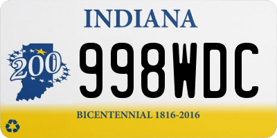IN license plate 998WDC
