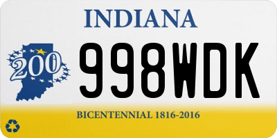IN license plate 998WDK