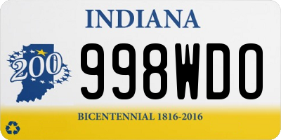 IN license plate 998WDO