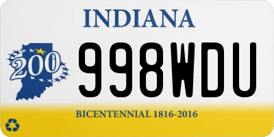 IN license plate 998WDU