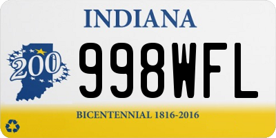 IN license plate 998WFL