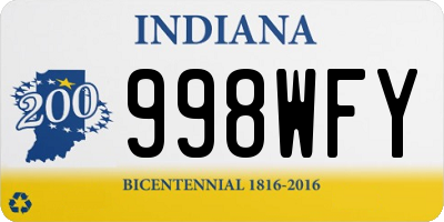 IN license plate 998WFY