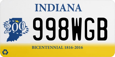 IN license plate 998WGB