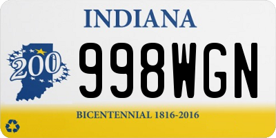 IN license plate 998WGN