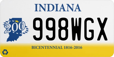 IN license plate 998WGX