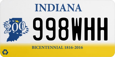 IN license plate 998WHH