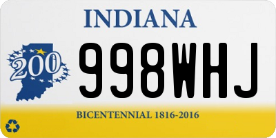 IN license plate 998WHJ