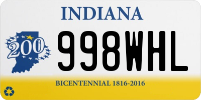 IN license plate 998WHL