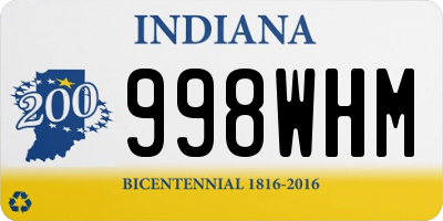 IN license plate 998WHM