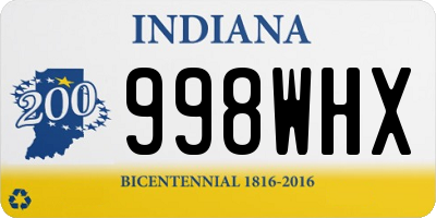 IN license plate 998WHX