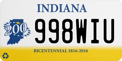 IN license plate 998WIU