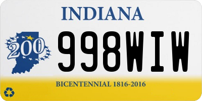 IN license plate 998WIW
