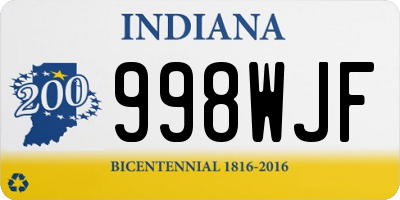 IN license plate 998WJF