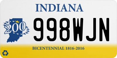 IN license plate 998WJN