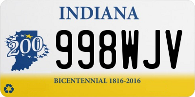 IN license plate 998WJV