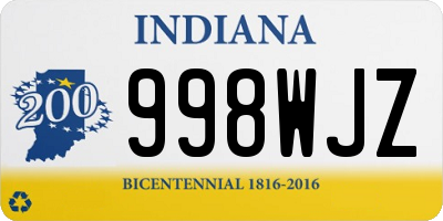 IN license plate 998WJZ