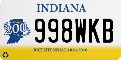 IN license plate 998WKB