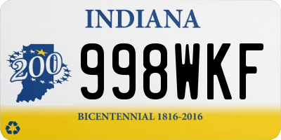 IN license plate 998WKF