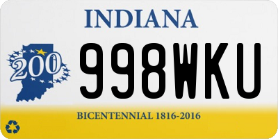 IN license plate 998WKU