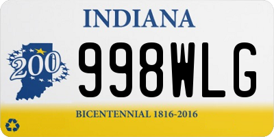 IN license plate 998WLG