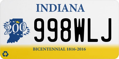 IN license plate 998WLJ