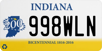 IN license plate 998WLN
