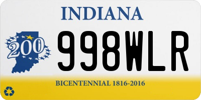 IN license plate 998WLR