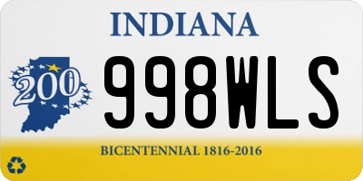 IN license plate 998WLS