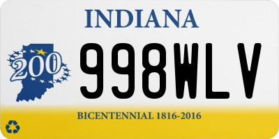 IN license plate 998WLV