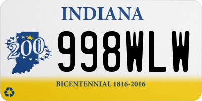 IN license plate 998WLW