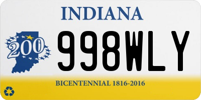 IN license plate 998WLY