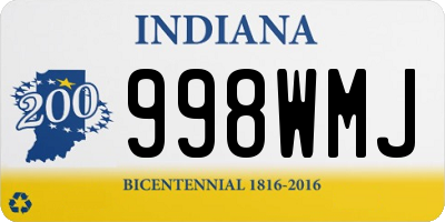 IN license plate 998WMJ