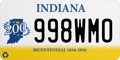 IN license plate 998WMO