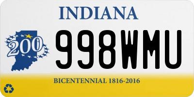 IN license plate 998WMU