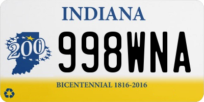 IN license plate 998WNA