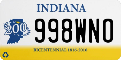 IN license plate 998WNO