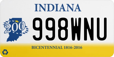 IN license plate 998WNU
