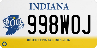 IN license plate 998WOJ