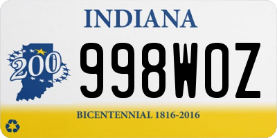 IN license plate 998WOZ