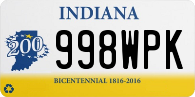 IN license plate 998WPK