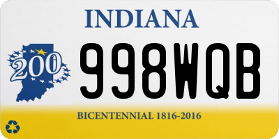 IN license plate 998WQB