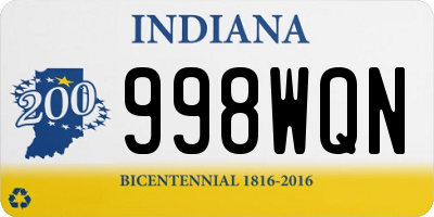 IN license plate 998WQN