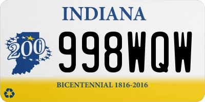IN license plate 998WQW