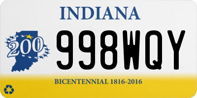 IN license plate 998WQY
