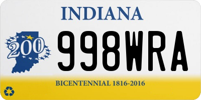 IN license plate 998WRA