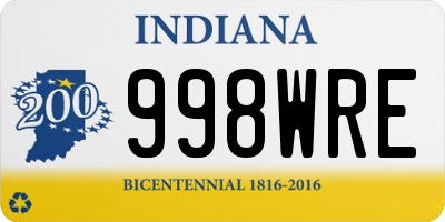 IN license plate 998WRE