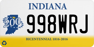 IN license plate 998WRJ