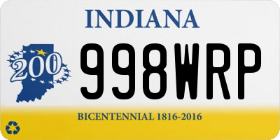 IN license plate 998WRP