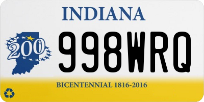 IN license plate 998WRQ