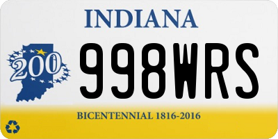 IN license plate 998WRS